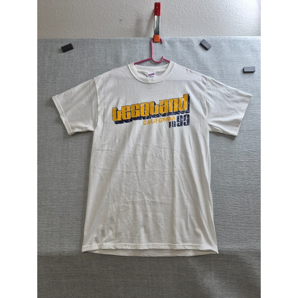 Soffe T Shirt Mens Medium White Graphic Print Legoland California 1999 Cotton